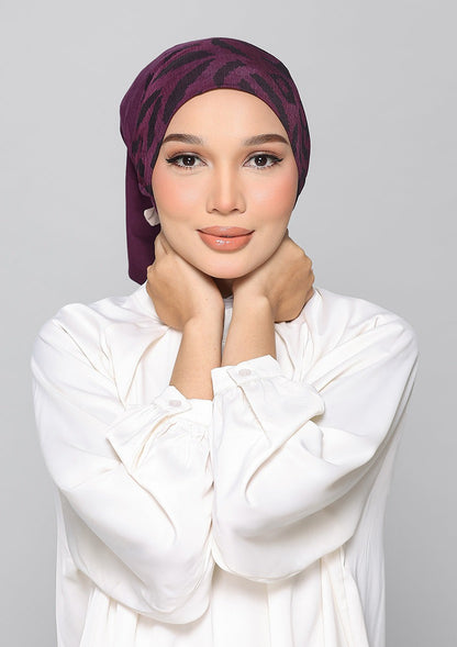 Bokitta Hijab Inspired Plum Waves Freestyle & Voila With Inner Collection