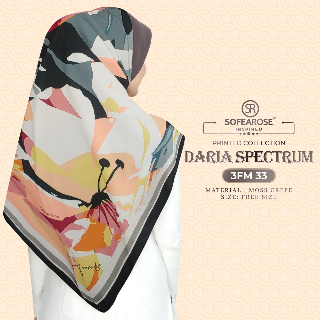 Sofearose Printed Daria Spectrum Bawal Express Instant Collection 2.0