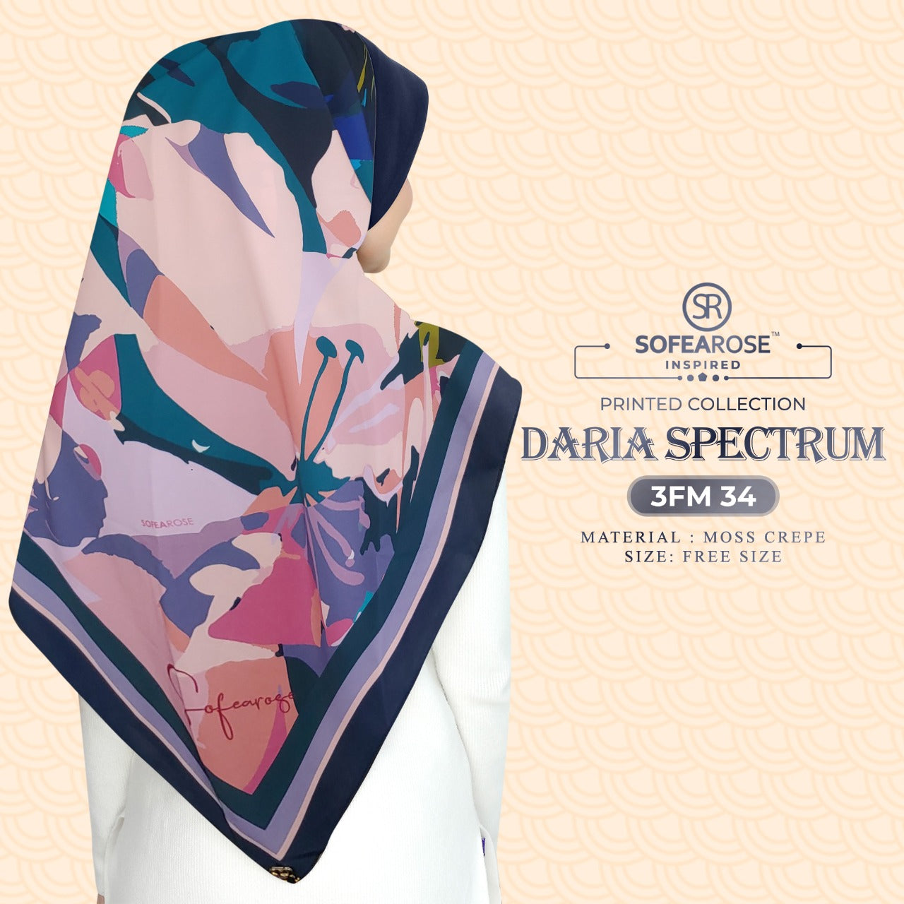 Sofearose Printed Daria Spectrum Bawal Express Instant Collection 2.0