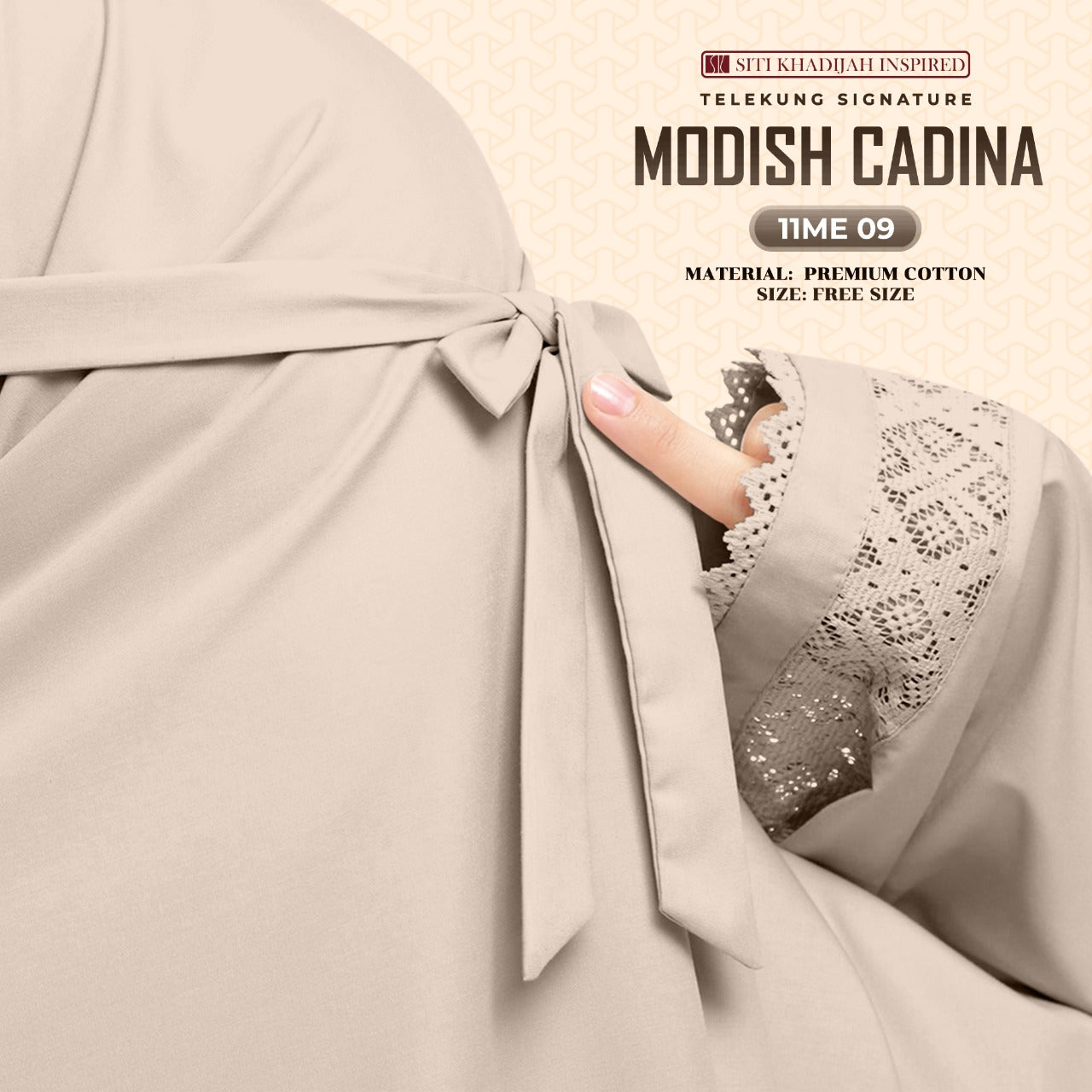 Telekung Siti Khadijah Signature Modish Cadina FREE Woven bag