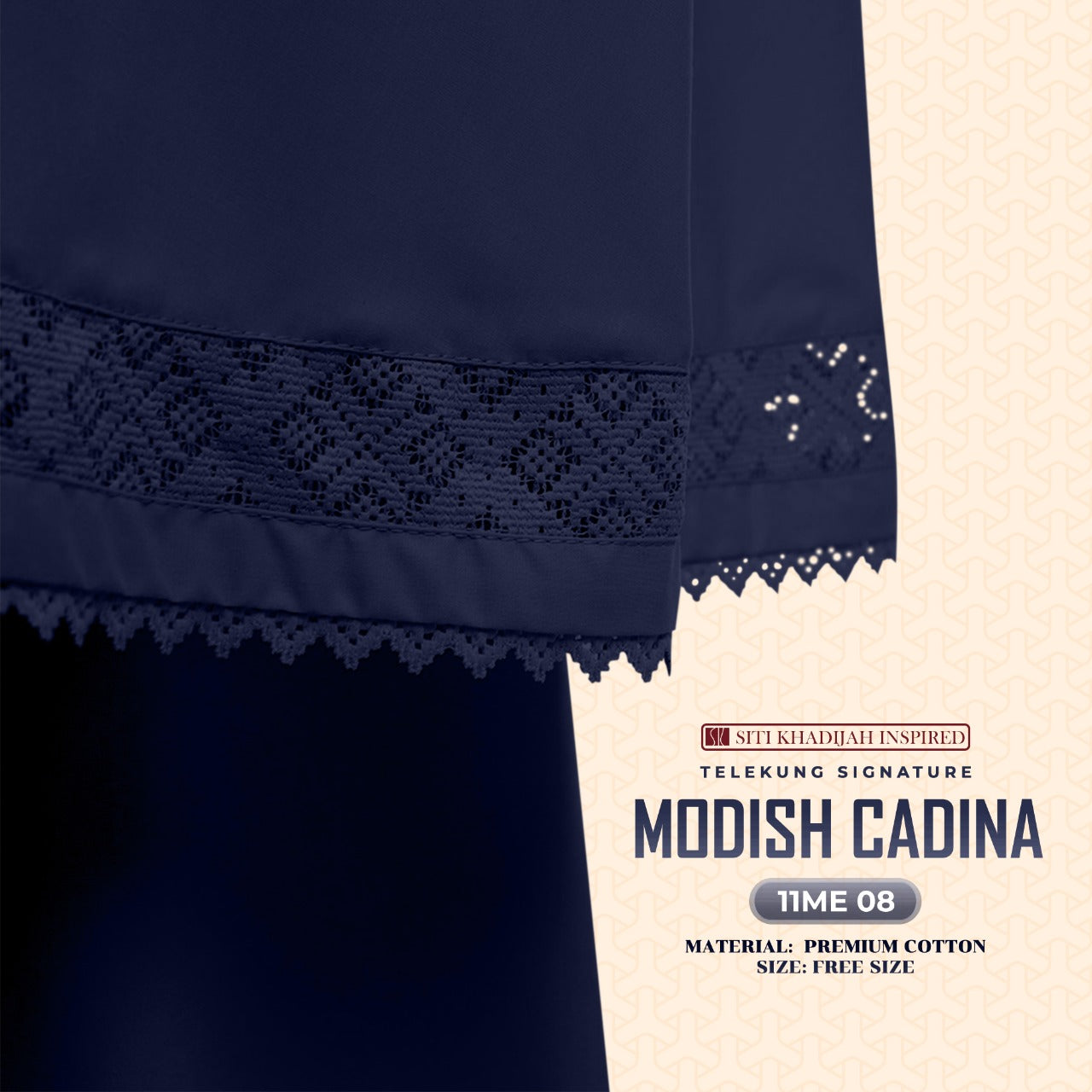 Telekung Siti Khadijah Signature Modish Cadina FREE Woven bag