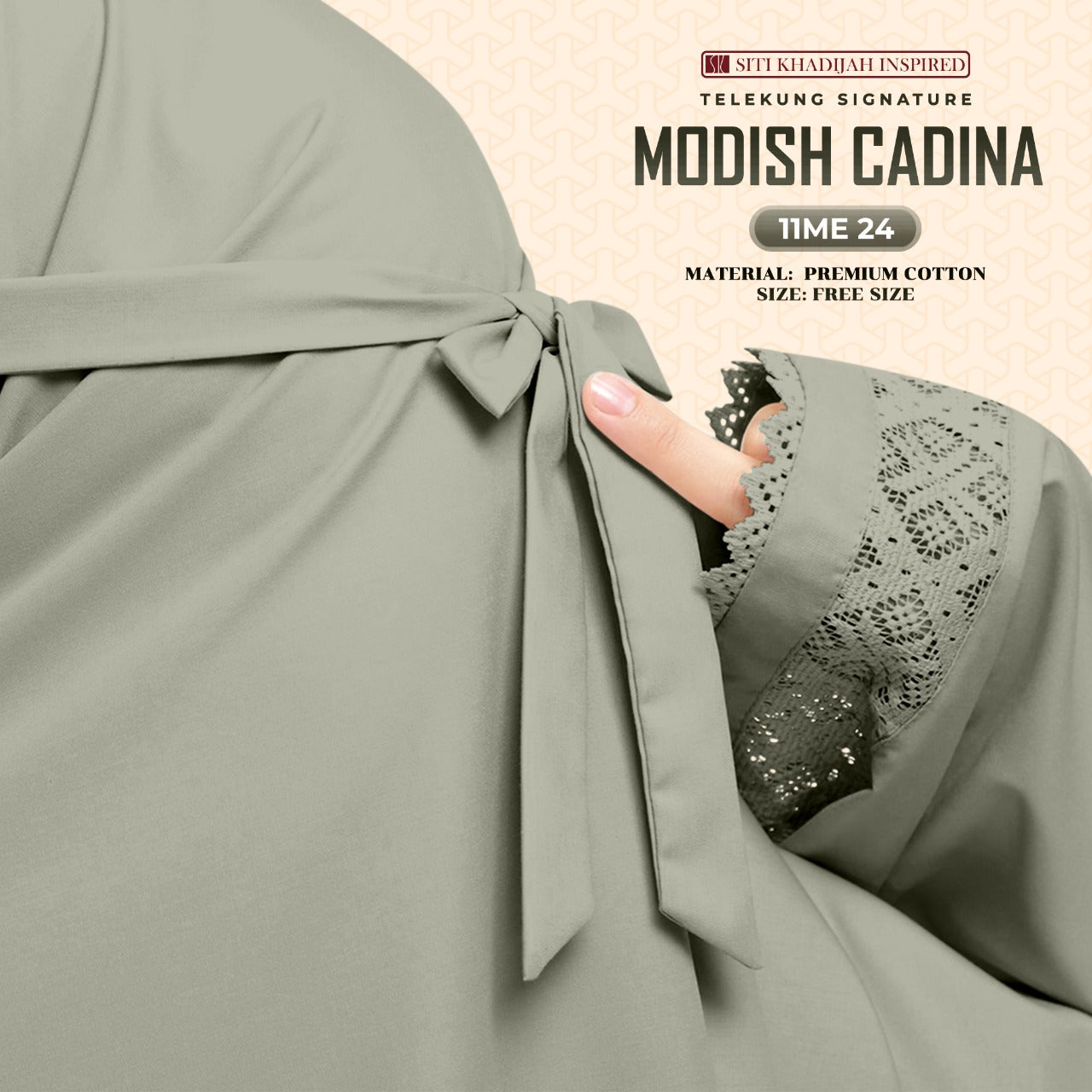 Telekung Siti Khadijah Signature Modish Cadina FREE Woven bag