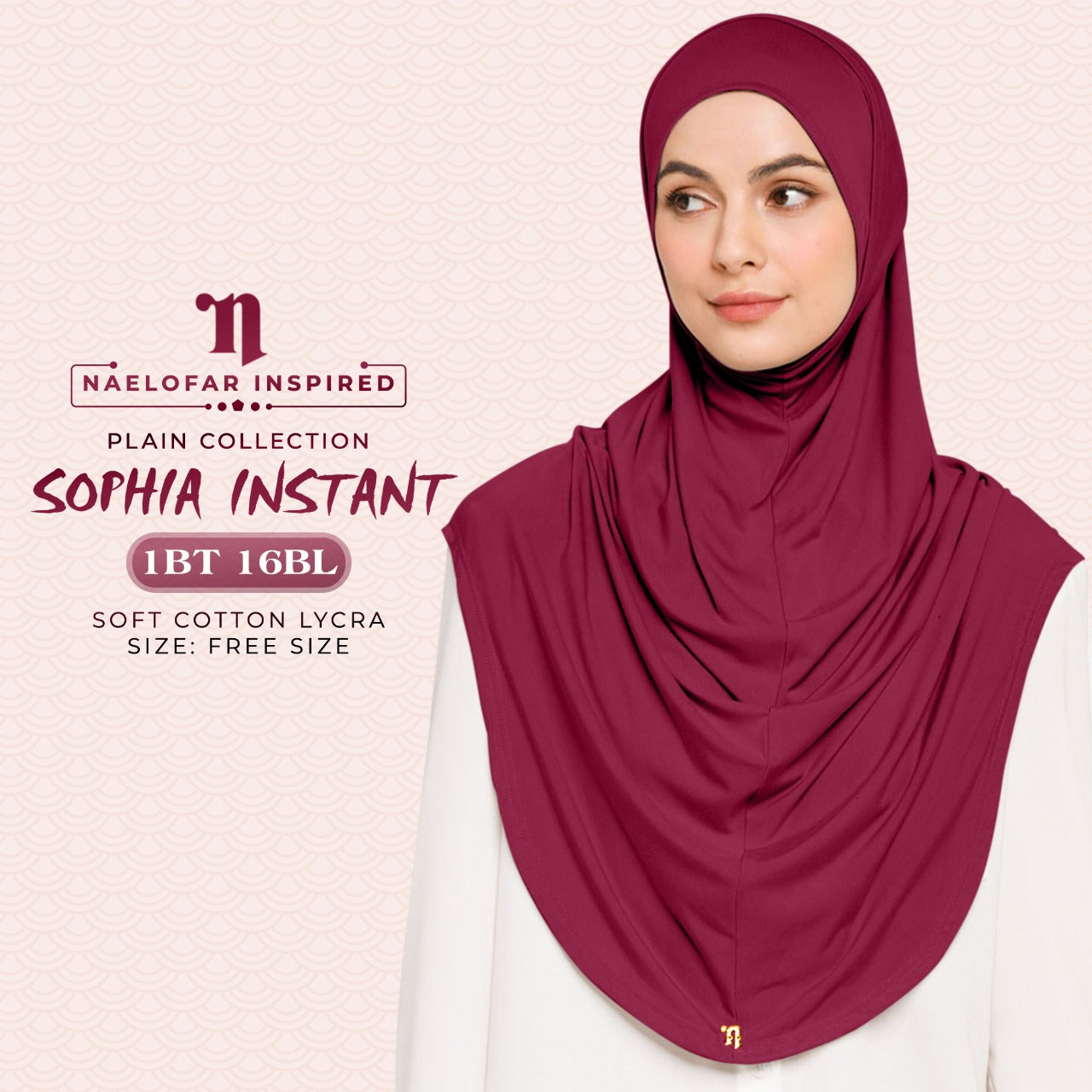 Naelofar Plain Sophia Instant Collection