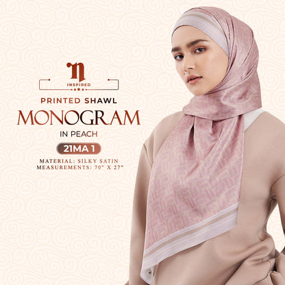 Naelofar Printed Shawl Monogram & Collection