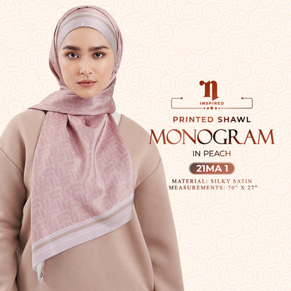 Naelofar Printed Shawl Monogram & Collection