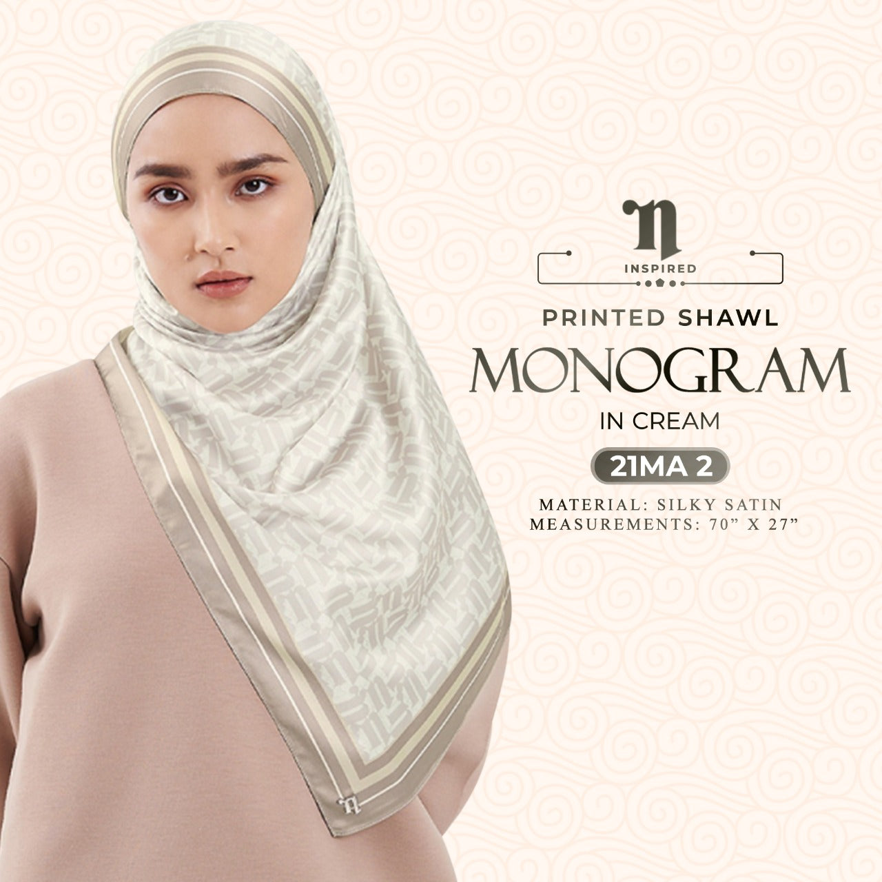 Naelofar Printed Shawl Monogram & Collection