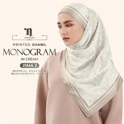 Naelofar Printed Shawl Monogram & Collection