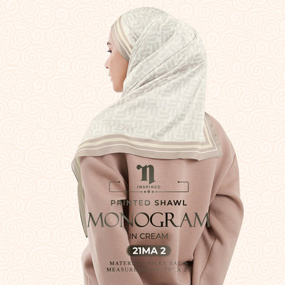 Naelofar Printed Shawl Monogram & Collection