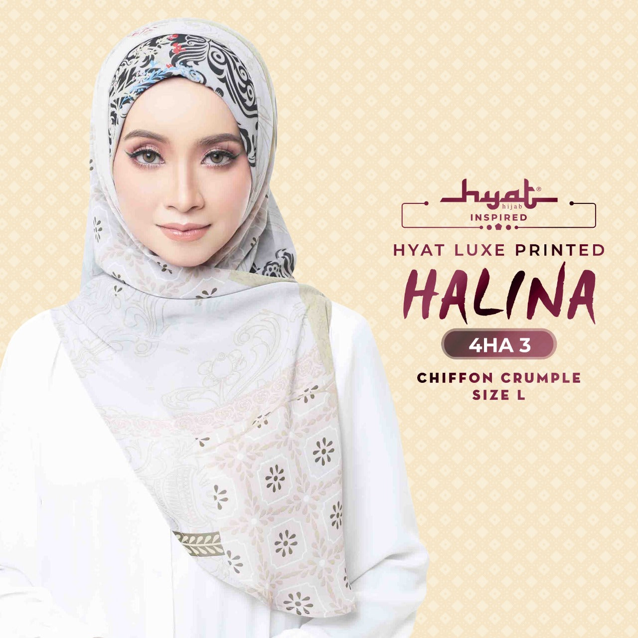 Hyat Inspired X , Shawl & Luxe Printed HALINA Collection