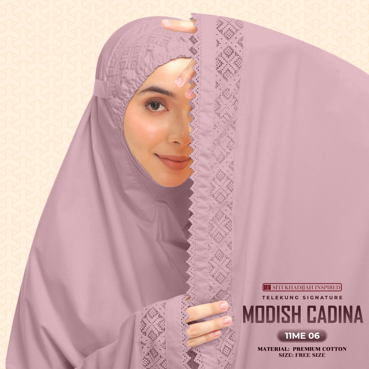 Telekung Siti Khadijah Signature Modish Cadina FREE Woven bag