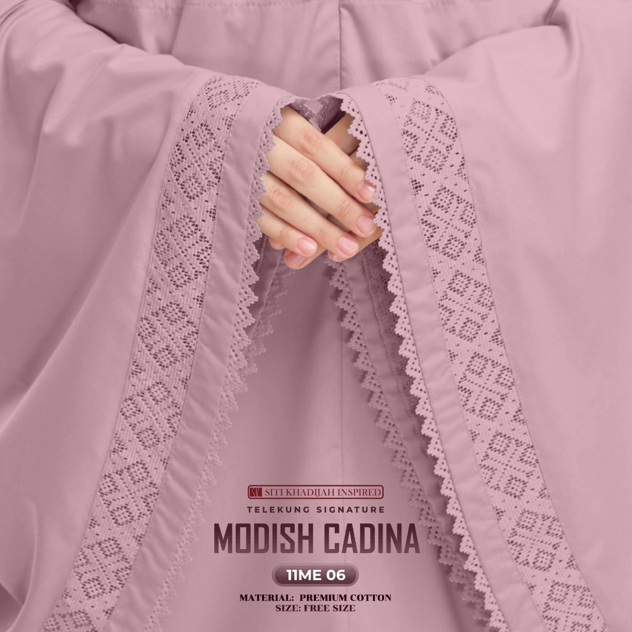 Telekung Siti Khadijah Signature Modish Cadina FREE Woven bag