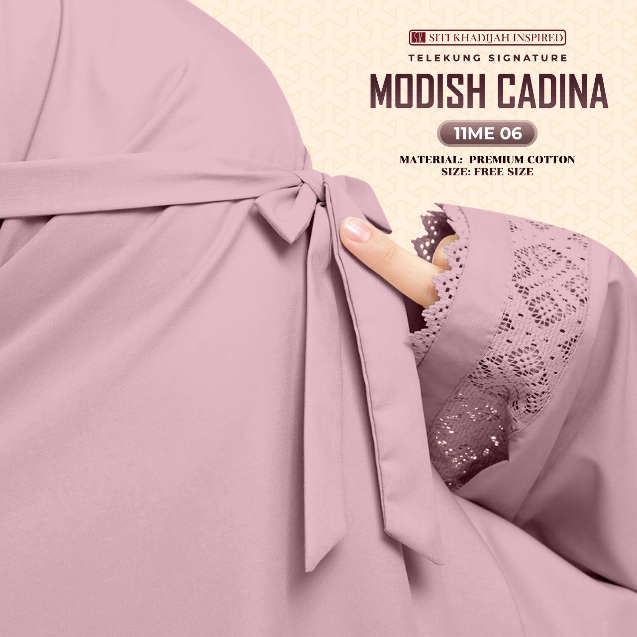 Telekung Siti Khadijah Signature Modish Cadina FREE Woven bag