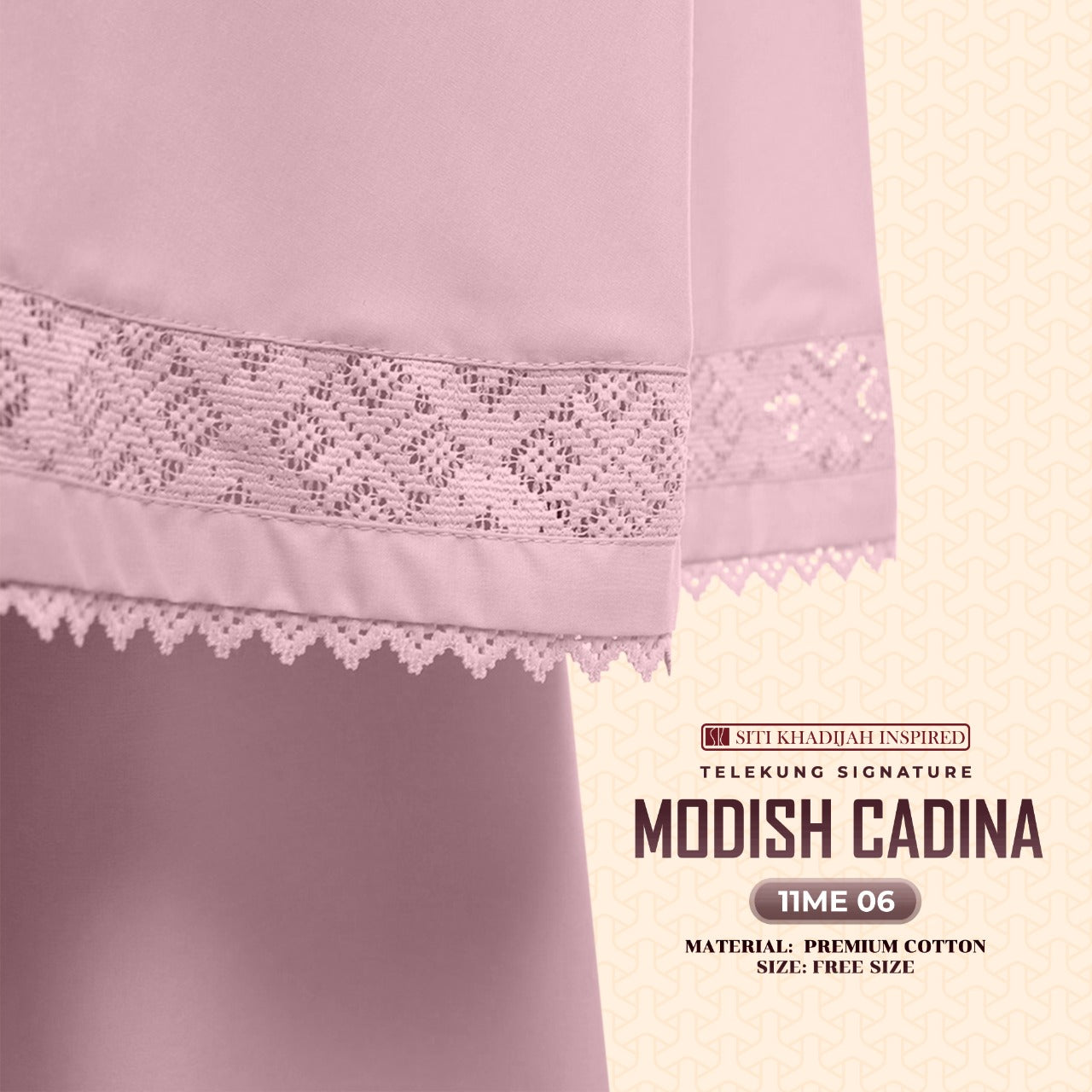 Telekung Siti Khadijah Signature Modish Cadina FREE Woven bag