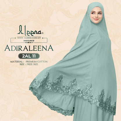 NEW - Aleena Telekung Aidraleena Limited Edition Collection - Free Woven Bag