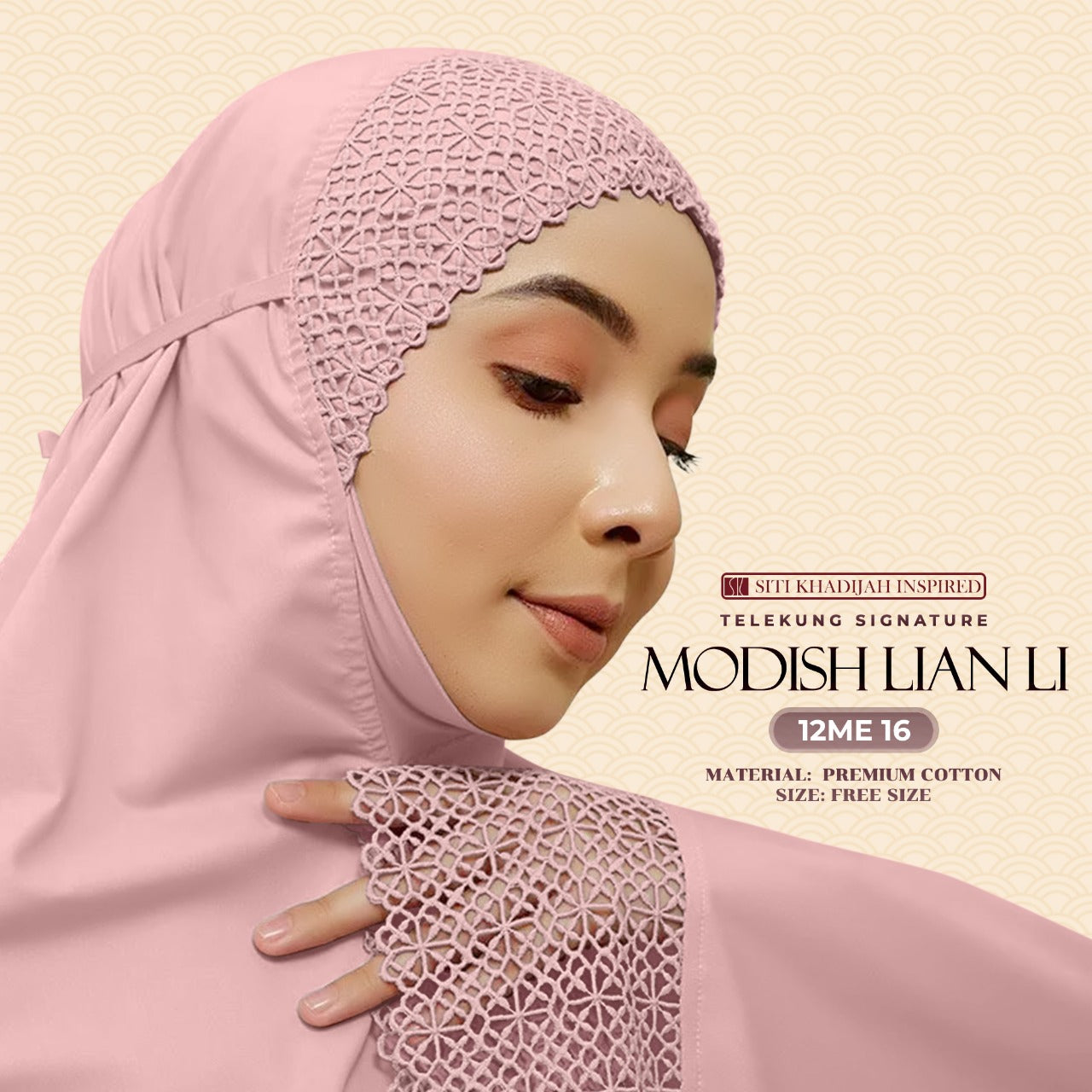 Telekung Siti Khadijah Signature Modish Lian Li FREE Woven bag