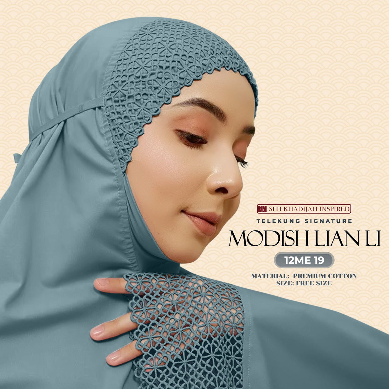 Telekung Siti Khadijah Signature Modish Lian Li FREE Woven bag