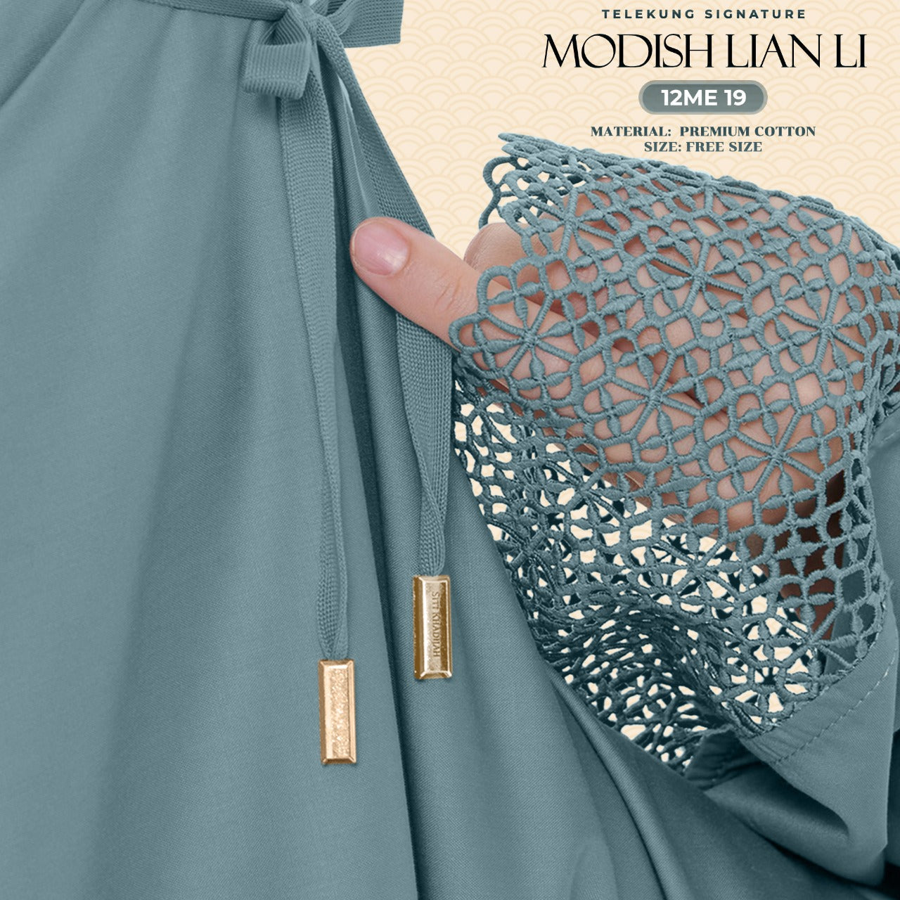 Telekung Siti Khadijah Signature Modish Lian Li FREE Woven bag