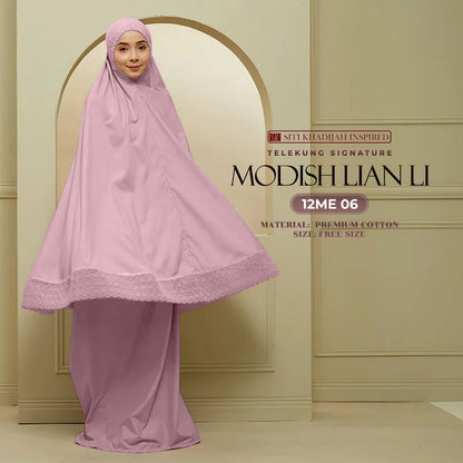 Telekung Siti Khadijah Signature Modish Lian Li FREE Woven bag