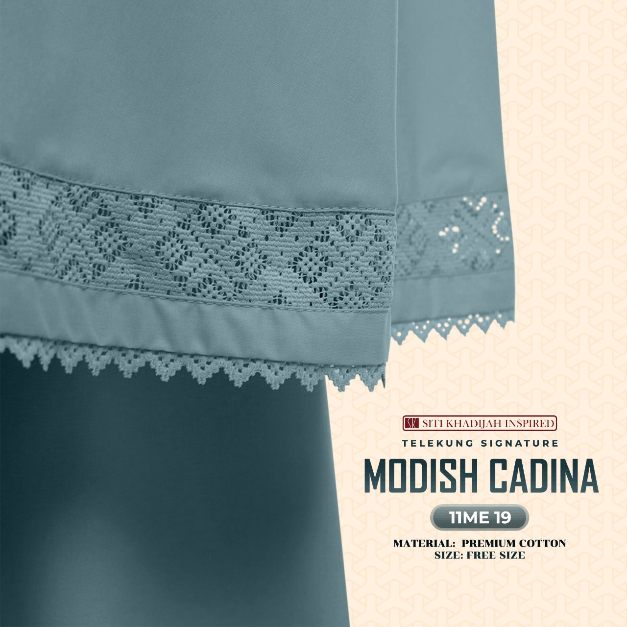 Telekung Siti Khadijah Signature Modish Cadina FREE Woven bag