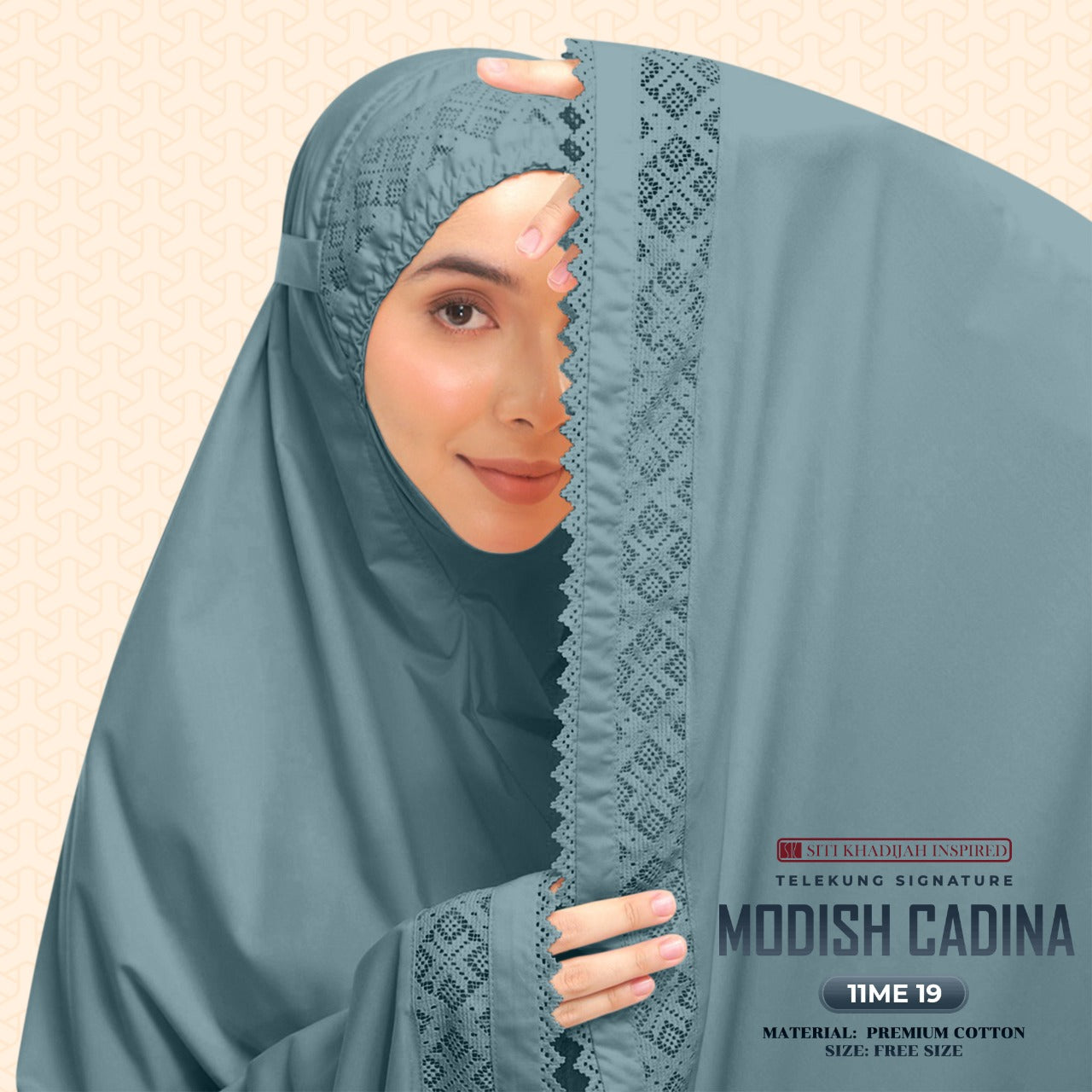 Telekung Siti Khadijah Signature Modish Cadina FREE Woven bag