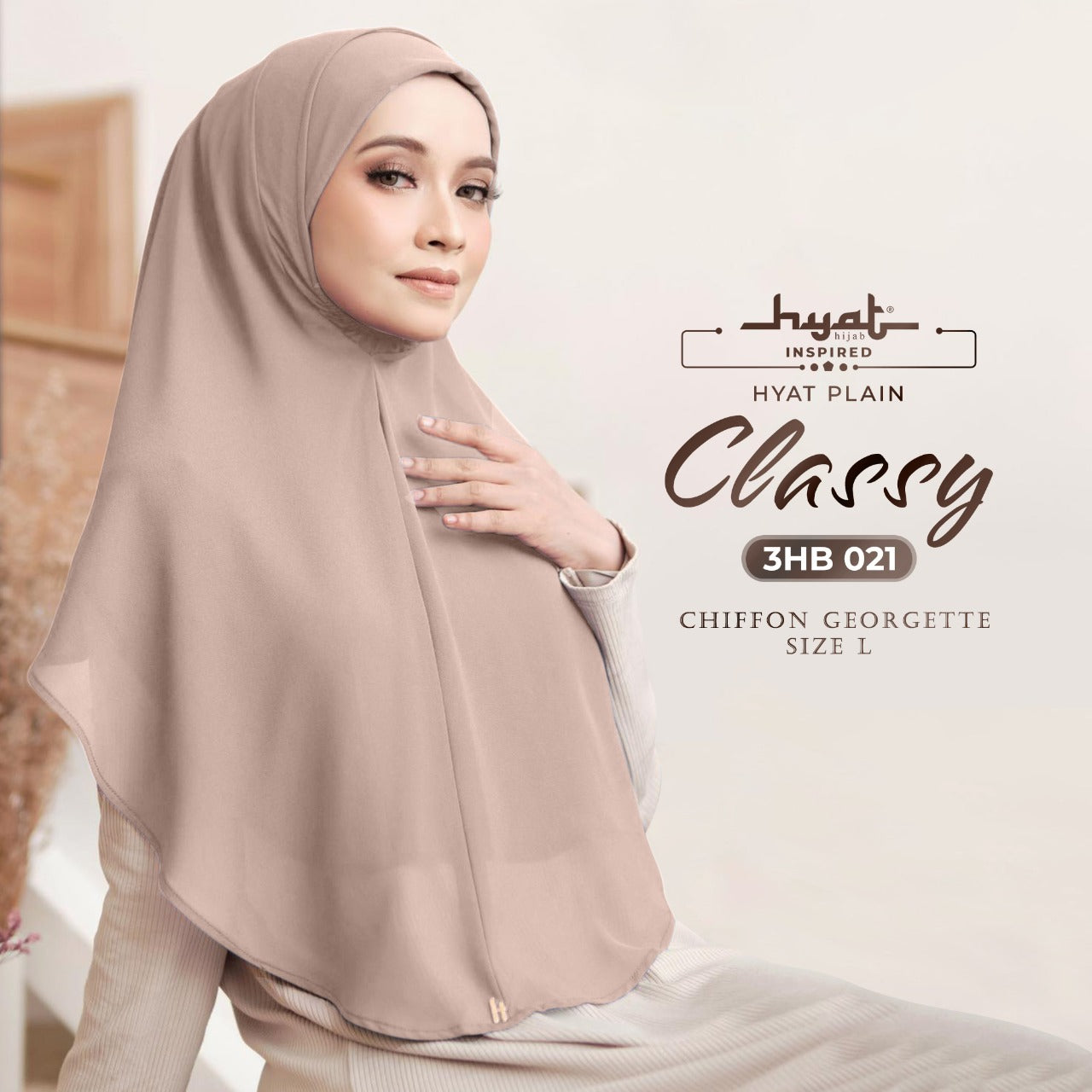 HYat Hijab Inspired Instant Classy Plain