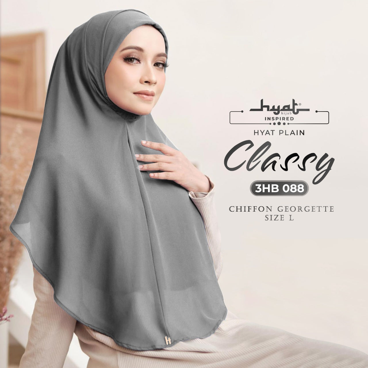 HYat Hijab Inspired Instant Classy Plain