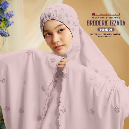 Telekung SK Broderie Izzara Collection Free Woven bag