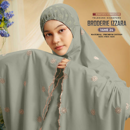 Telekung SK Broderie Izzara Collection Free Woven bag