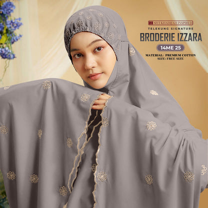 Telekung SK Broderie Izzara Collection Free Woven bag