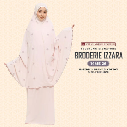 Telekung SK Broderie Izzara Collection Free Woven bag