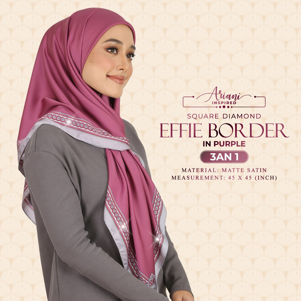 Ariani Effie Border Diamond SQ Collection