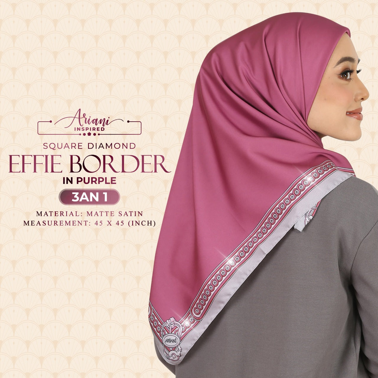 Ariani Effie Border Diamond SQ Collection