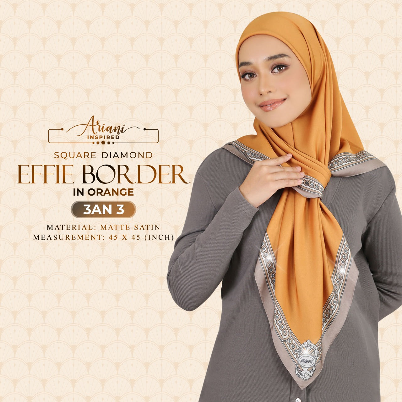 Ariani Effie Border Diamond SQ Collection