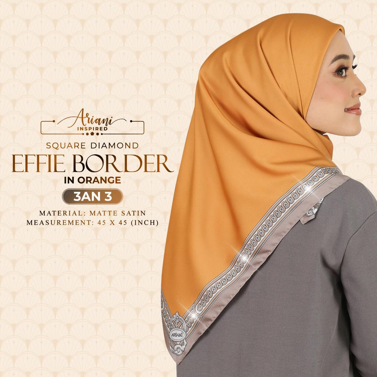 Ariani Effie Border Diamond SQ Collection