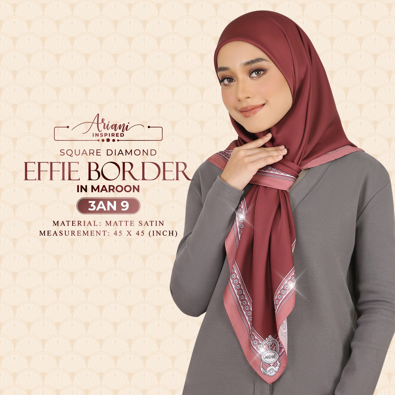 Ariani Effie Border Diamond SQ Collection