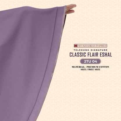 Telekung Sitikhadijah Inspired Classic Flair Eshal - Free Woven bag