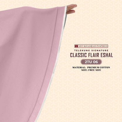 Telekung Sitikhadijah Inspired Classic Flair Eshal - Free Woven bag