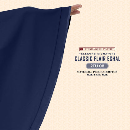 Telekung Sitikhadijah Inspired Classic Flair Eshal - Free Woven bag