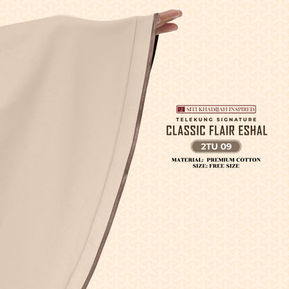 Telekung Sitikhadijah Inspired Classic Flair Eshal - Free Woven bag