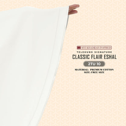 Telekung Sitikhadijah Inspired Classic Flair Eshal - Free Woven bag