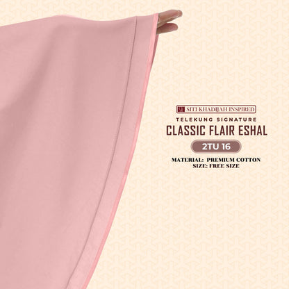 Telekung Sitikhadijah Inspired Classic Flair Eshal - Free Woven bag