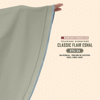 Telekung Sitikhadijah Inspired Classic Flair Eshal - Free Woven bag