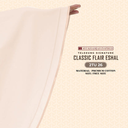 Telekung Sitikhadijah Inspired Classic Flair Eshal - Free Woven bag