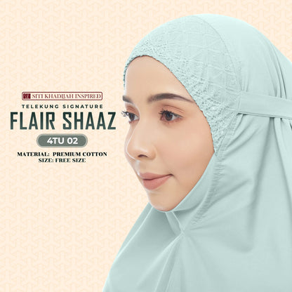 Telekung Siti Khadijah Inspired Signature Flair Shaaz - FREE Woven bag