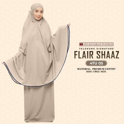 Telekung Siti Khadijah Inspired Signature Flair Shaaz - FREE Woven bag