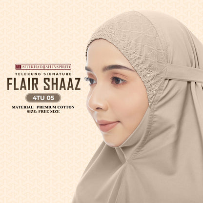 Telekung Siti Khadijah Inspired Signature Flair Shaaz - FREE Woven bag