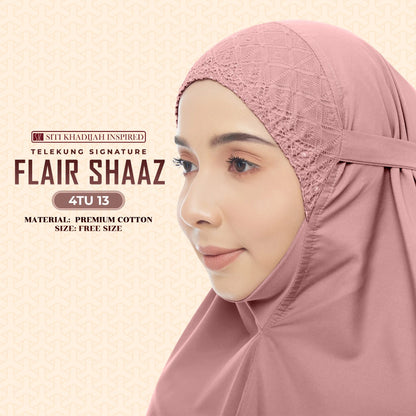 Telekung Siti Khadijah Inspired Signature Flair Shaaz - FREE Woven bag