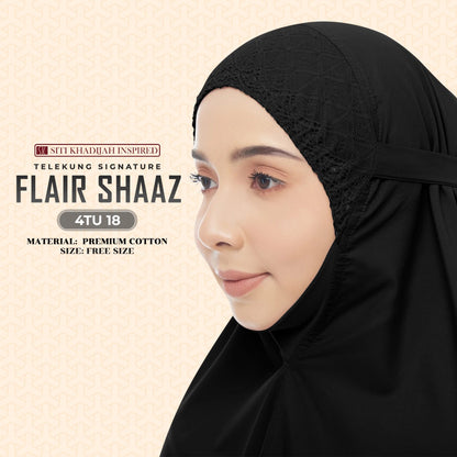 Telekung Siti Khadijah Inspired Signature Flair Shaaz - FREE Woven bag