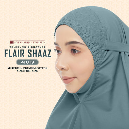 Telekung Siti Khadijah Inspired Signature Flair Shaaz - FREE Woven bag