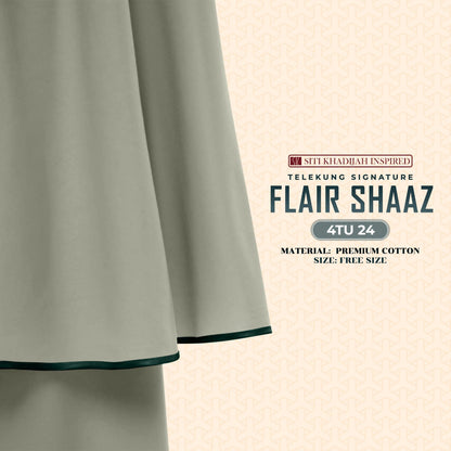 Telekung Siti Khadijah Inspired Signature Flair Shaaz - FREE Woven bag